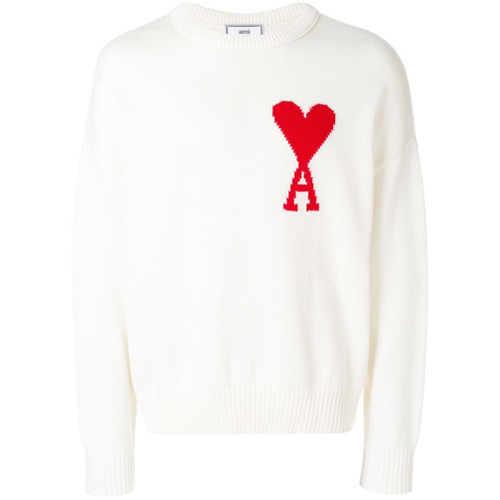 Ami Alexandre Mattiussi Oversized Ami De Coeur Crewneck Sweater 359 Farfetch Com Lookastic