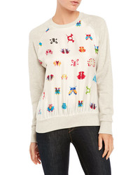 Sonia By Sonia Rykiel Printed Silk Front Pullover