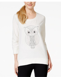 Style&co. Style Co Owl Print Sweatshirt Only At Macys