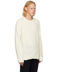 Helmut Lang White Crewneck Sweater