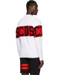 Gcds White Logo Band Sweater