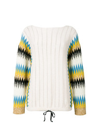 Roberto Collina Zigzag Sleeve Sweater