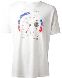 White Print Crew-neck T-shirt