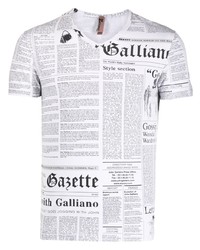 John Galliano Pre-Owned 2000s Gazette Print T Shirt