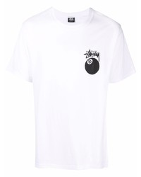 Stussy 8 Ball Logo Print T Shirt