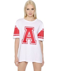Alexandre Vauthier A Print Oversize Cotton Jersey T Shirt