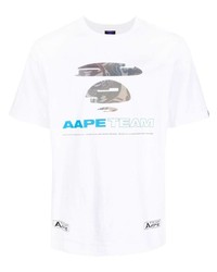 AAPE BY A BATHING APE Aape By A Bathing Ape Aape Team Logo Print T Shirt