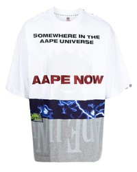 AAPE BY A BATHING APE Aape By A Bathing Ape All Over Graphic Print T Shirt