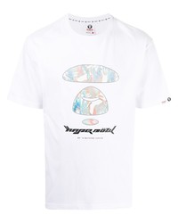 AAPE BY A BATHING APE Aape By A Bathing Ape Graphic Logo Print T Shirt