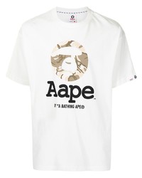 AAPE BY A BATHING APE Aape By A Bathing Ape Graphic Print Cotton T Shirt