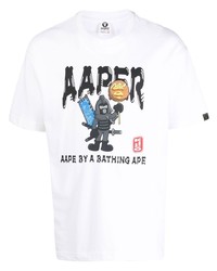 AAPE BY A BATHING APE Aape By A Bathing Ape Logo Print Detail T Shirt