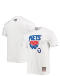 Mitchell & Ness Aape X White New Jersey Nets Hardwood Classics Team T Shirt At Nordstrom
