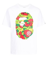 A Bathing Ape Abstract Ape Logo Print T Shirt