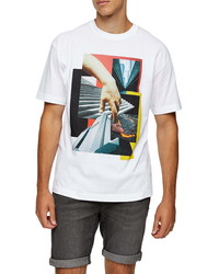 Topman Abstract Building Classic Graphic Tee