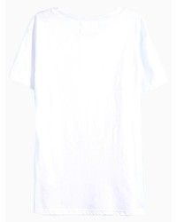 Choies Abstract Character Print T Shirt In White