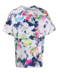 Moschino Abstract Paint Print T Shirt