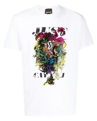 Just Cavalli Abstract Print Logo T Shirt