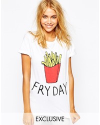 Adolescent Clothing Boyfriend T Shirt With Fry Day Print