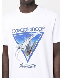 Casablanca Aiiiiir Print Organic Cotton T Shirt