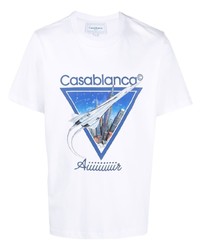 Casablanca Aiiiiir Print Organic Cotton T Shirt