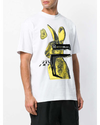 McQ Alexander Ueen Abstract Rabbit Print T Shirt
