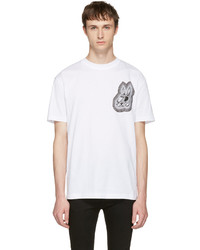 McQ Alexander Ueen White Bunny Be Here Now T Shirt