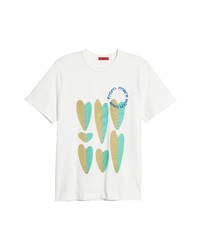 The Future is on Mars Alien Hearts Cotton Graphic Tee In Neon Green At Nordstrom