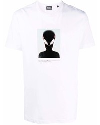 Diesel Alien Print Cotton T Shirt