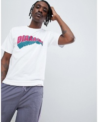 Diamond Supply All Day T Shirt With Arch Logo In White