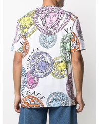 Versace All Over Logo Print T Shirt