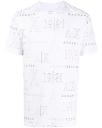 Armani Exchange All Over Logo Print T Shirt