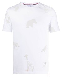 Thom Browne All Over Tonal Icon Print T Shirt