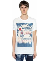 DSQUARED2 Aloha Printed Cotton Jersey T Shirt