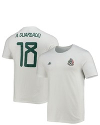 adidas Andres Guardado White Mexico National Team Amplifier Name Number T Shirt