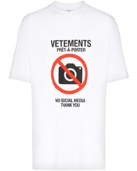 Vetements Antisocial Slogan Print T Shirt