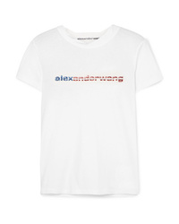 Alexander Wang Appliqued Cotton Jersey T Shirt
