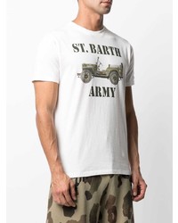 MC2 Saint Barth Army Print Cotton T Shirt