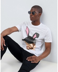 ASOS DESIGN Asos Go Beyond Basic T Shirt With Bad Bunny Print