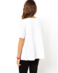 Asos T Shirt With Frill Side And Amour Print
