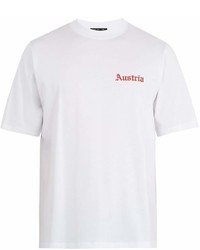 Helmut Lang Austria Print Cotton Jersey T Shirt