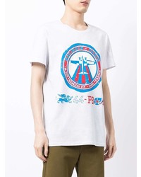 Balmain Aviator Logo Print Crew Neck T Shirt
