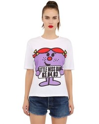 Little Miss Bad Printed Cotton T Shirt