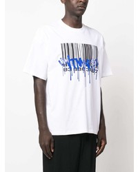 VTMNTS Barcode Print Cotton T Shirt