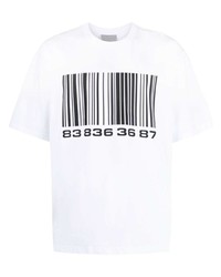 VTMNTS Barcode Print Cotton T Shirt