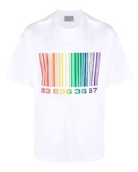 VTMNTS Barcode Print Crew Neck T Shirt