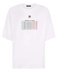 Dolce & Gabbana Barcode Print Short Sleeve T Shirt