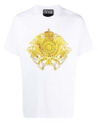 VERSACE JEANS COUTURE Baroque Print Short Sleeved T Shirt