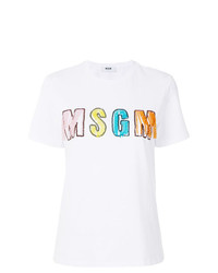 MSGM Beaded Logo T Shirt