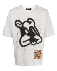 DOMREBEL Bear Dog Print T Shirt