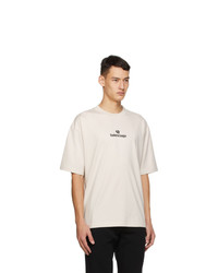 Balenciaga Beige Sponsor Logo T Shirt